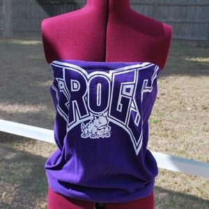 Texas Christian University Frogs  Strapless Tube Top Shirt size M